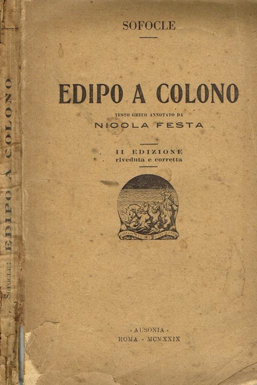 Edipo A Colono - Sofocle - copertina