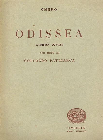Odissea Libro Xviii - Omero - copertina
