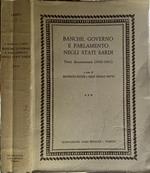 Banche, Governo, Parlamento negli stati Sardi