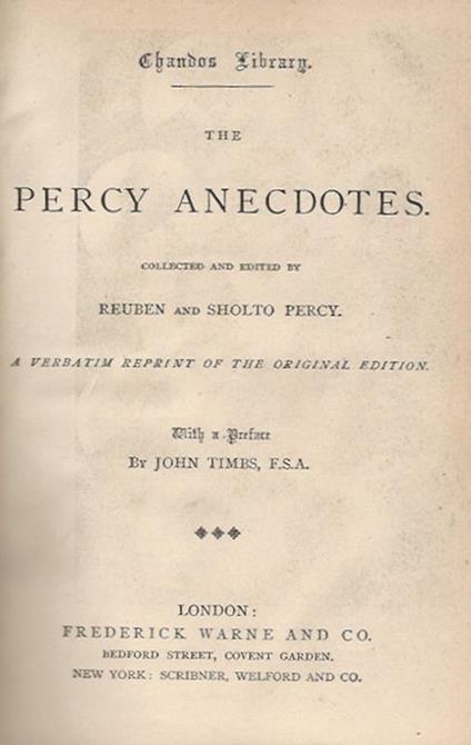 Percy anecdotes - copertina