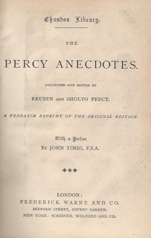 Percy anecdotes - copertina