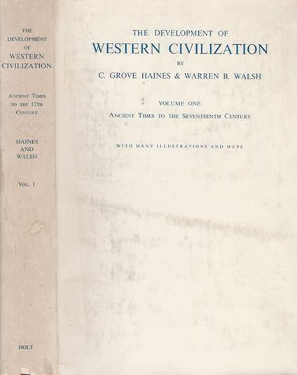 The development of Western Civilization, volume one. Ancient Times to the Seventeenth Century - copertina