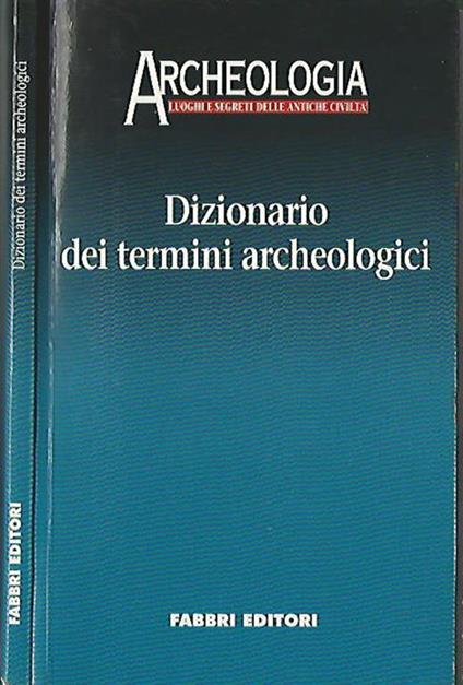 Dizionario dei termini archeologici - copertina