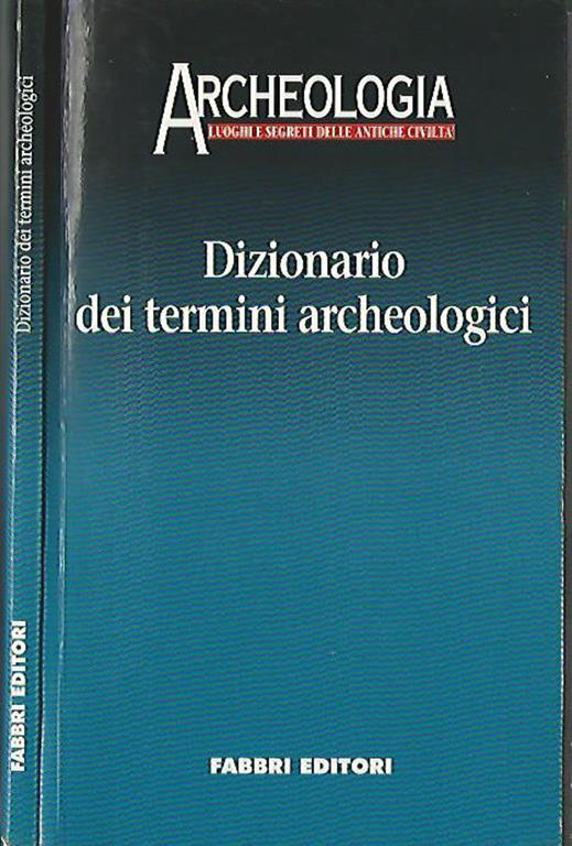 Dizionario dei termini archeologici - copertina