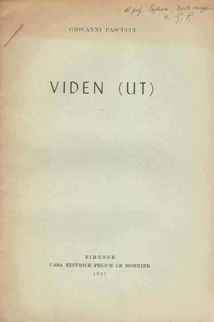 Viden Ut - Giovanni Pascucci - copertina