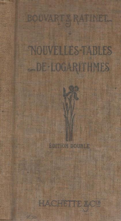 Nouvelles tables de logarithmes - C. Bouvart - copertina
