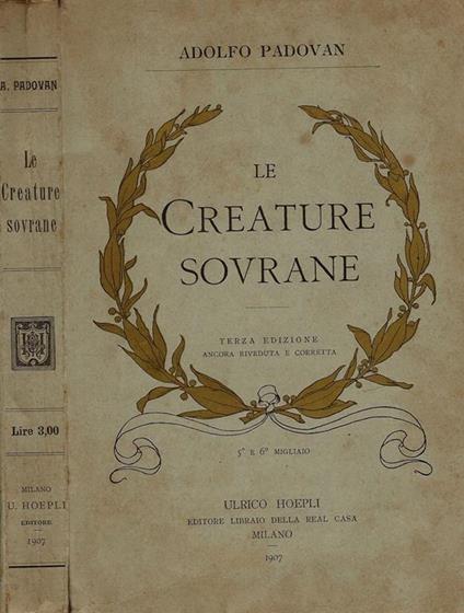 Le Creature Sovrane - Adolfo Padovan - copertina
