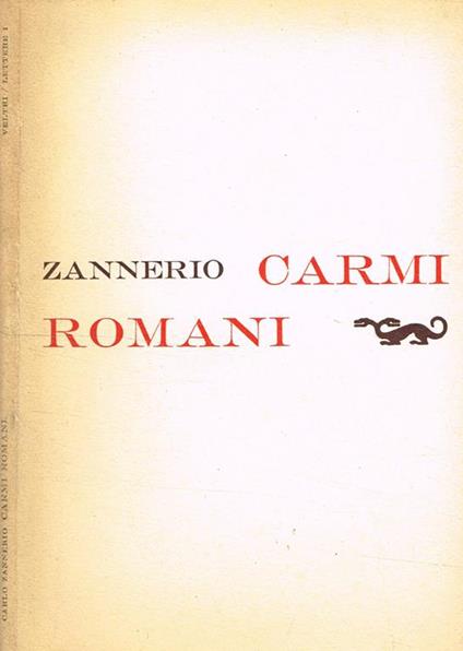 Carmi Romani - Carlo Zannerio - copertina