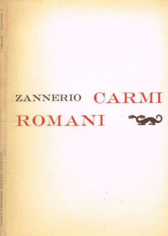Carmi Romani - Carlo Zannerio - copertina