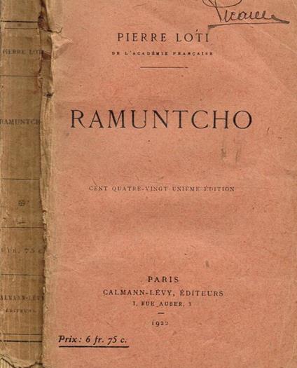 Ramuntcho - Pierre Loti - copertina