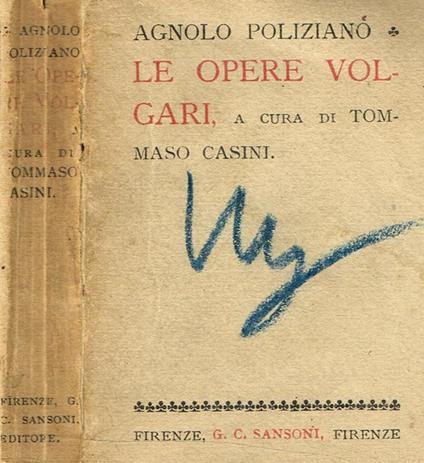 Le Opere Volgari - copertina
