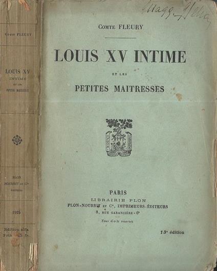 Louis XV intime et les petites maitresses - copertina