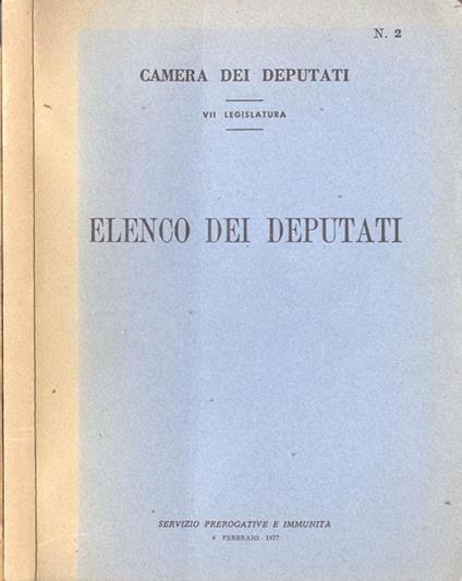 Elenco dei Deputati - copertina