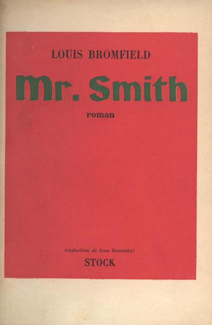 Mr. Smith - Louis Bromfield - copertina