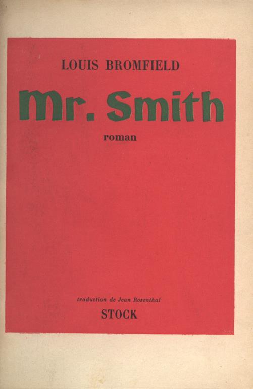 Mr. Smith - Louis Bromfield - copertina