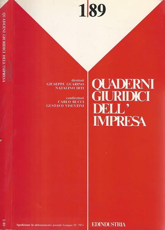 Quderni giuridici dell'impresa - copertina