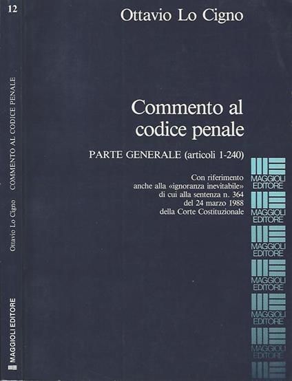 Commento al codice penale Parte generale (articoli 1-240) - copertina