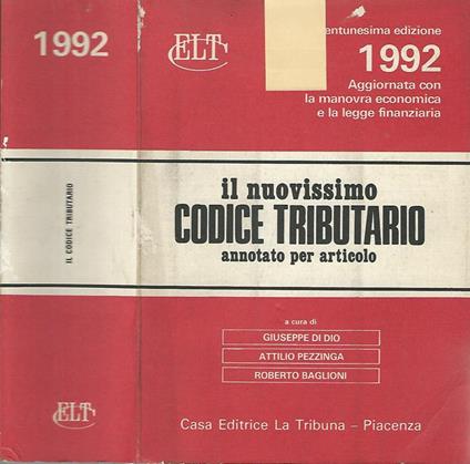 Il nuovissimo Codice Tributario annotato per articolo - copertina