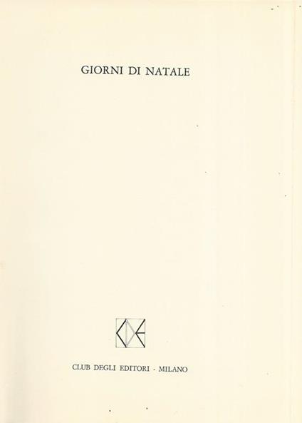 Giorni di Natale - copertina
