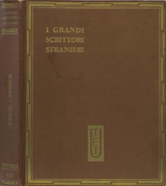 Pensieri - Blaise Pascal - copertina