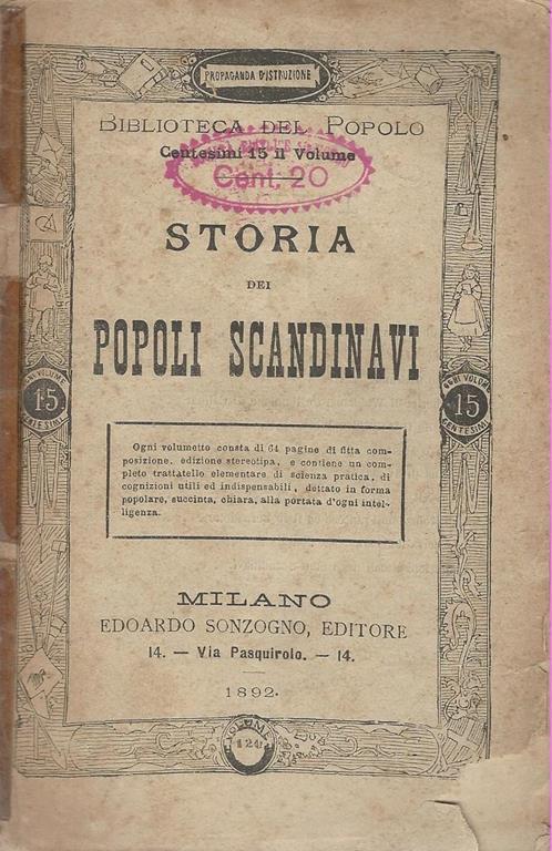 Storia Dei Popoli Scandinavi - copertina
