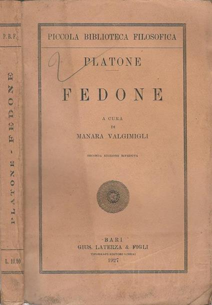 Fedone - Platone - copertina