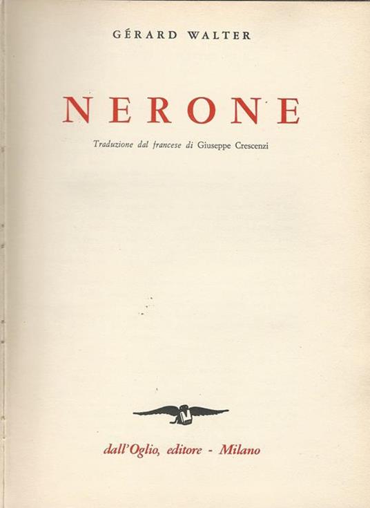 Nerone - Gérard Walter - copertina