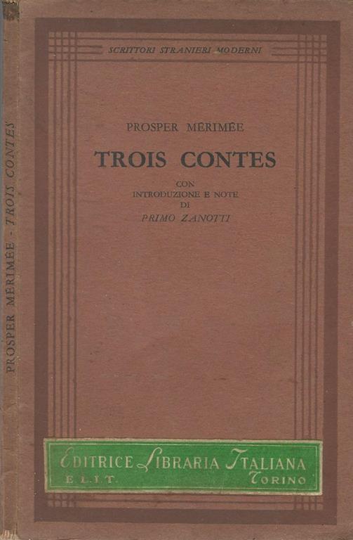 Trois Contes - Prosper Mérimée - copertina