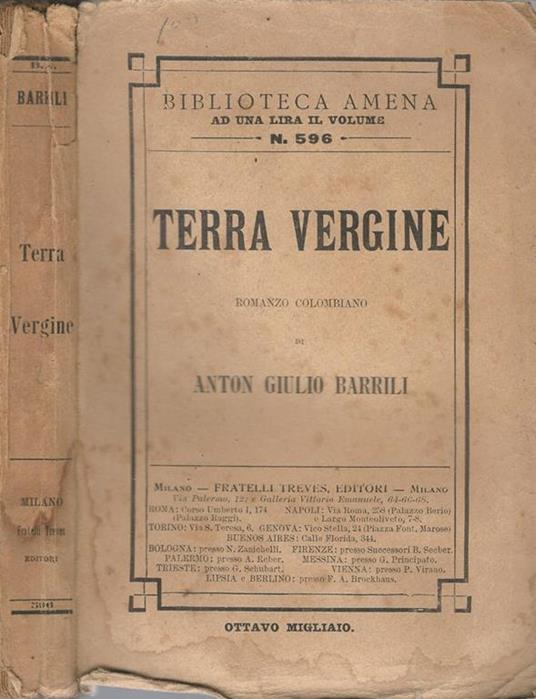 Terra Vergine - Anton G. Barrili - copertina