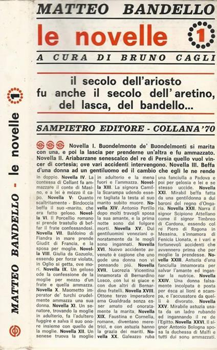 Le Novelle - Matteo Bandello - copertina