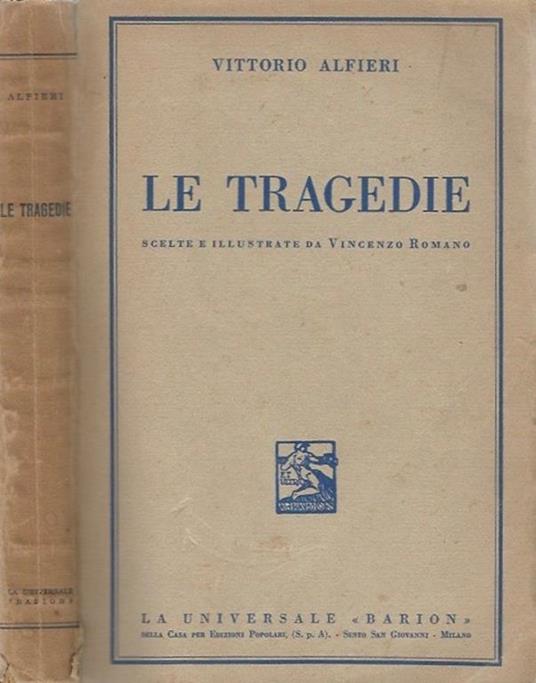 Le Tragedie - Vittorio Alfieri - copertina