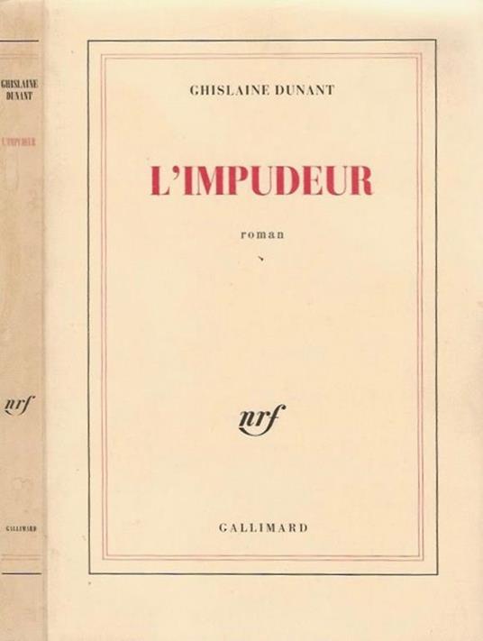 L' impudeur - copertina