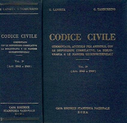 Codice Civile vol. 3 Commentato, articolo per articolo, con le disposizioni correlative, la bibliografia e la massime giurisprudenziali - copertina