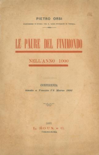 Le paure del finimondo nell'anno 1000 - Pietro Orsi - copertina