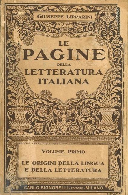 Le pagine della letteratura italiana - Giuseppe Lipparini - copertina
