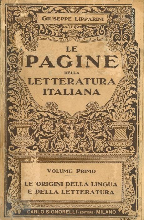 Le pagine della letteratura italiana - Giuseppe Lipparini - copertina