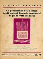 La persistenza della forma degli antichi Donaria anatomici negli ex voto moderni