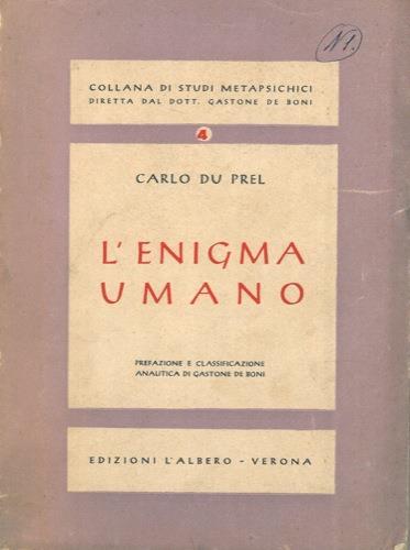 L' enigma umano - Carlo Du Prel - copertina