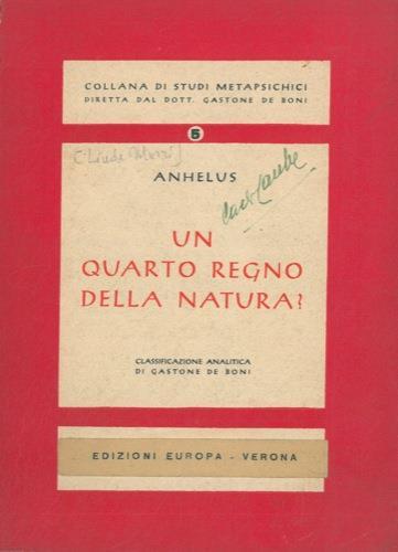 Un quarto regno della natura? - Anhelus - copertina