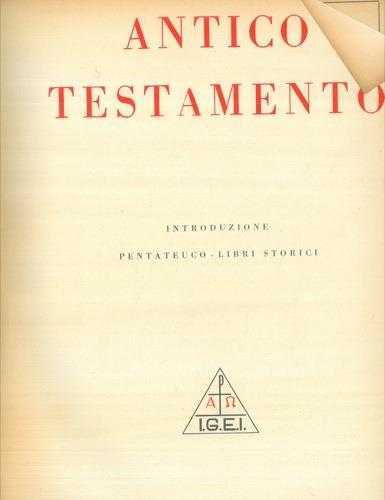 La Sacra Bibbia. Antico testamento. Volume I. Introduzione. Pentateuco. Libri storici. Volume II. Libri didattici. Libri profetici - copertina