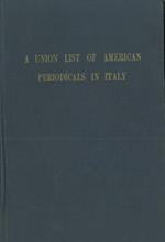 A union list of American periodicals in Italy