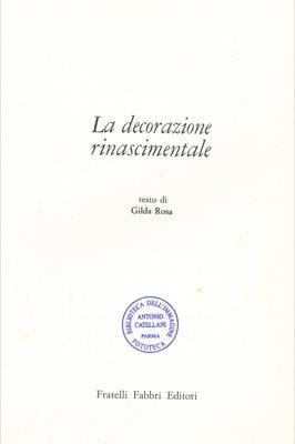 La decorazione rinascimentale - Gilda Rosa - copertina