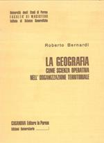 La geografia come scienza operativa nell'organizzazione territoriale