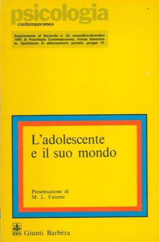 L' adolescente e il suo mondo - Irene M. Josselyn - copertina
