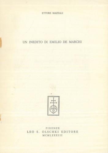 Un inedito di Emilio De Marchi - Ettore Mazzali - copertina