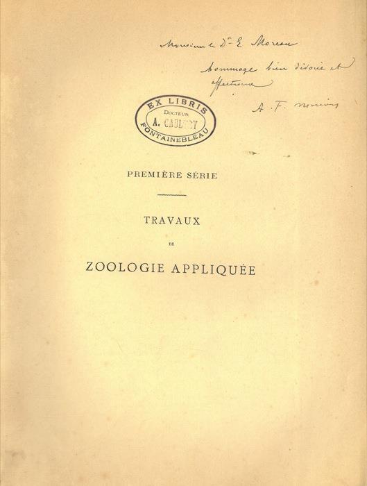 Travaux de Zoologie appliquè - A. Marion - copertina