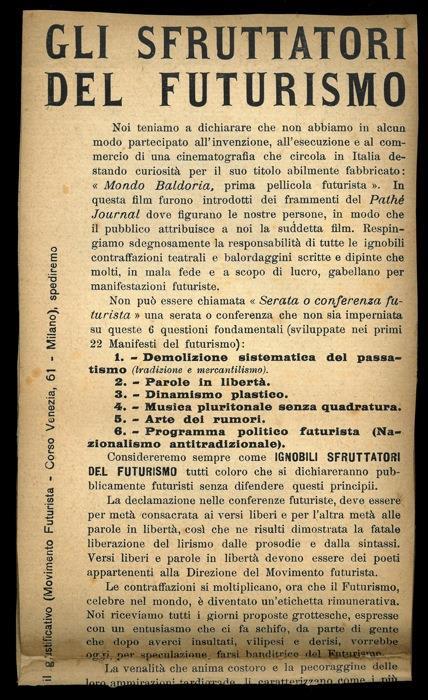 Gli Sfruttatori del Futurismo - Filippo T. Marinetti - copertina