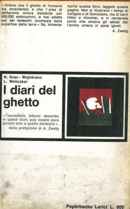 I diari del ghetto - Noemi Szac-Wajnkranc - copertina