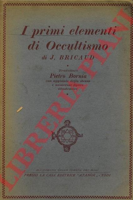 I primi elementi di occultismo - Jean Bricaud - copertina