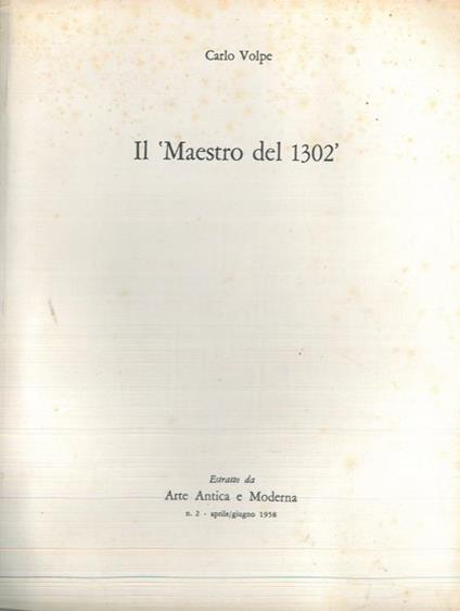 Il Maestro del 1302 - Carlo Volpe - copertina